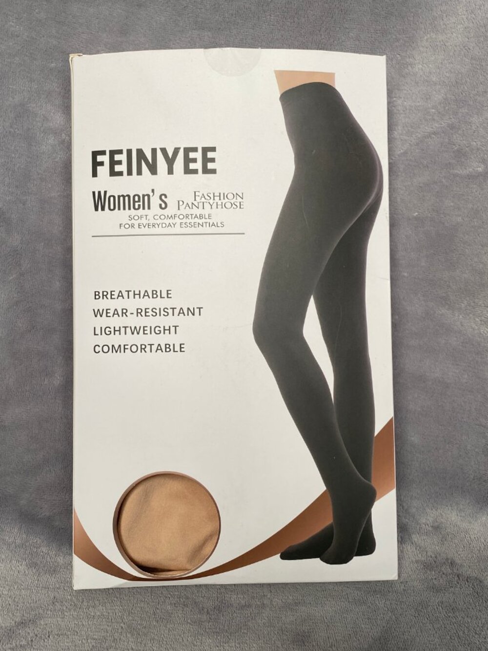 Feinyee Tan Skin Color Fleece Lined Tights